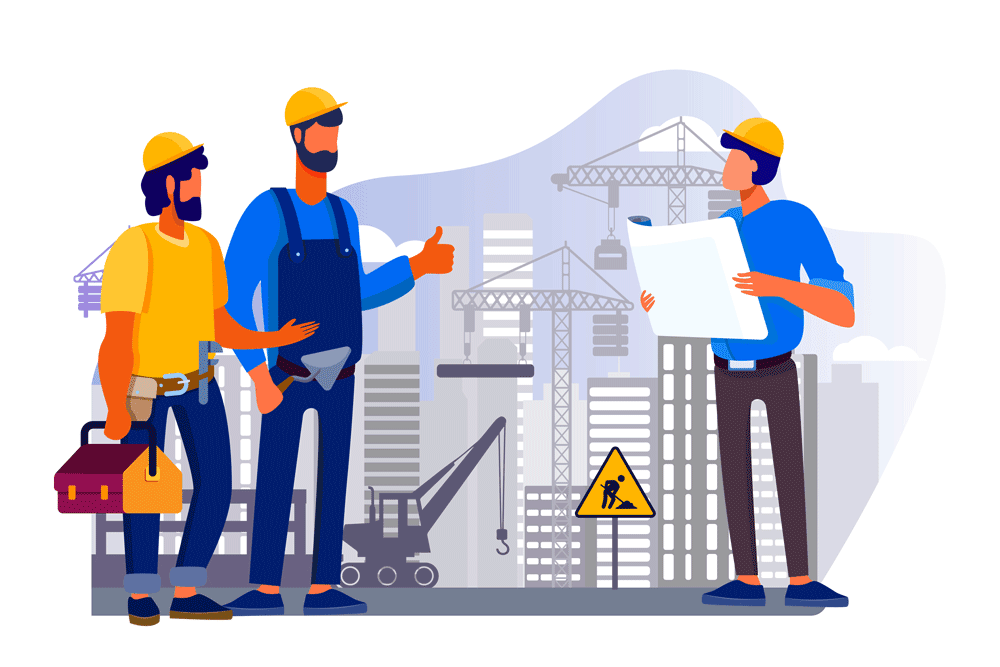 אנימציה של עובדי בניין